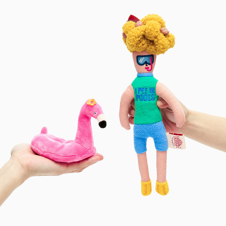 The FurryFolks – Flamingo Hooman Nosework Toy