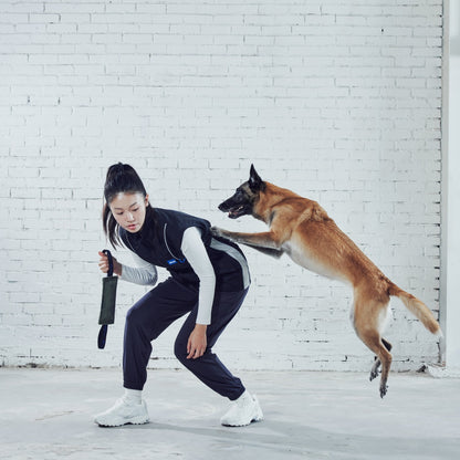 Maxer 38D Two-Handle Tug in use during dog training
